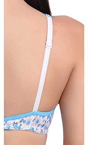 Image of StyFun Women's Non-Wired Bra, Non-Padded, Full Coverage Bra, Cotton Bra, Everyday Bras, Cup-B, Multicolor, See Main Image to Check How Many Bras You Will Get