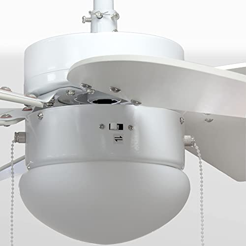 Ventilador de techo wonderlamp Tandy blanco para refrescar techos bajos 4