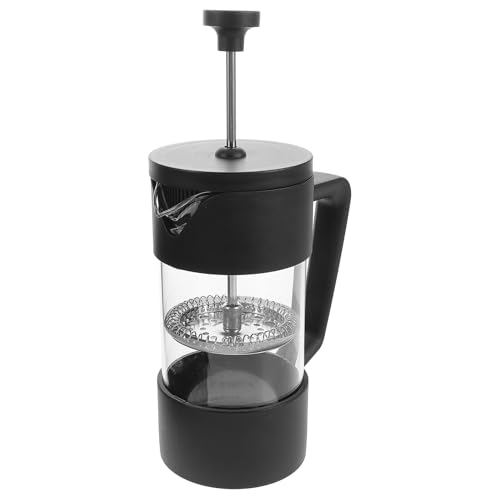 UTHCLO Caffettiera a Pressione Francese in Borosilicato Nero per Espresso Brew Macchina Caffè da Viaggio con Filtro Avanzato Essenziale Bar Caffè Casa e Campeggio