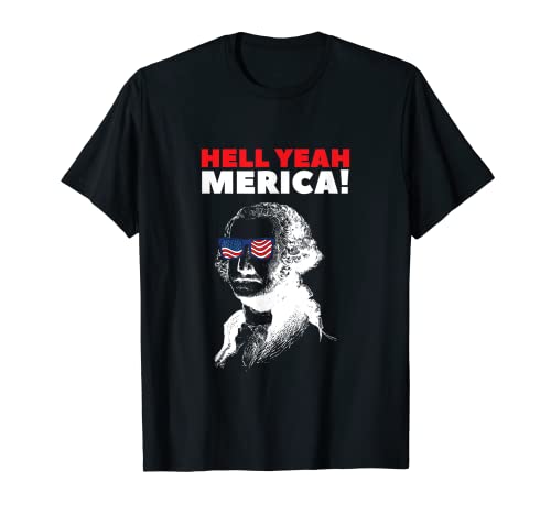 Hell Yeah Merica! George Washington USA Gafas de sol Camiseta