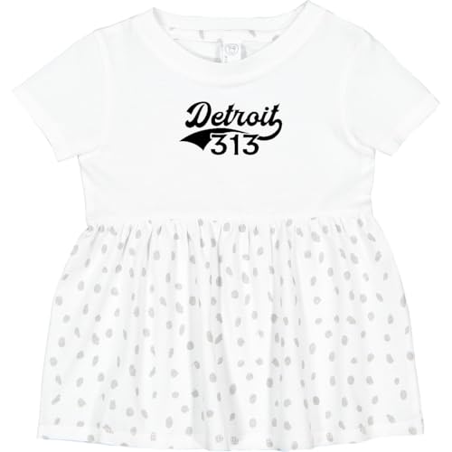 inktastic Detroit 313 Infant Dress 6 Months White with Speckles 452c3