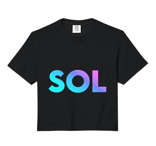 Colorful Solana SOL Crypto Token Logo for Solana Hodler Comfort Colors Crop Top