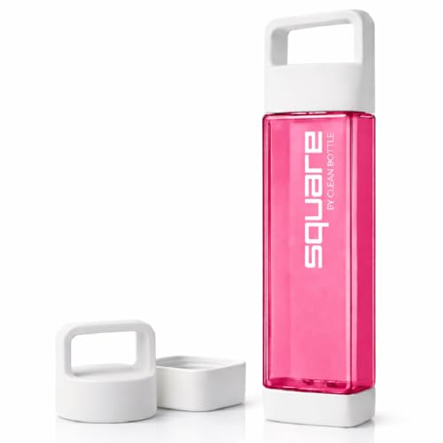 Botella de agua cuadrada para evitar caídas Clean Bottle plástico 25oz fácil de limpiar