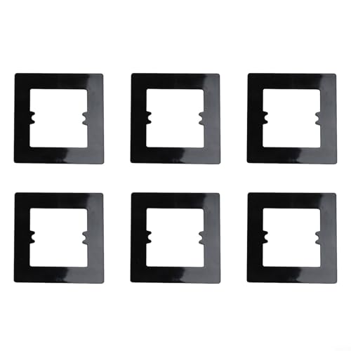 FUANA Dekorative Schalterblenden 6 Stück Schwarz
