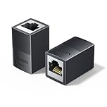 UGREEN Ethernet Extender 10Gbps,2 Pack Ethernet Coupler with PoE Support, 328ft Long Distance Extend, Compatible with Cat8 Cat7 Cat6 Cat5 Cable, Black