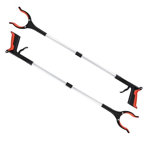 Grabber Reacher Tool, 32" Grabbers for Elderly, Lightweight Extra Long Handy Trash Claw Grabber, Mobility Aid Reaching Assist Tool for Trash Pick Up, Nabber, Litter Picker, Arm Extension (Blue)