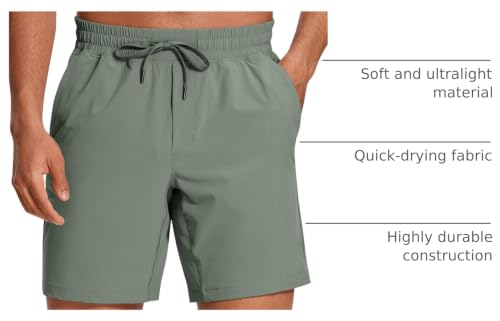 Image of CRZ YOGA Linerless Workout Shorts 7'' | Lightweight, Quick Dry, Running, Pockets, for Men
