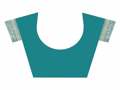 Sugathari Banarasi Saree Silk Kanjivaram Pure Women Design Wear Pattu Saree Party Saree with Blouse for Wedding Saree (SAN PARI-182 Dark Green)