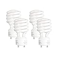 KOR (Pack of 4) 23 Watt Mini Spiral - GU24 Base - (100W Equivalent) - T2 Mini-Twist - CFL Light Bulb (Soft White (2700K))