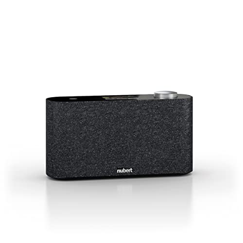 Nubert nuGo! ONE | Bluetooth-Lautsprecher Anthrazit | Akku für 24h Laufzeit | Tragbare Bluetoothbox mit Radio: DAB+, UKW und FM HD | 2,9' IPS-Display | IPX5 Spritzwasserschutz | HiFi-Sound mobil