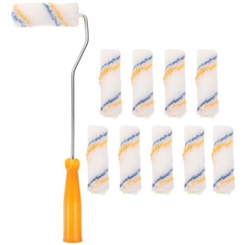 4 Inch Microfiber Paint Roller Set Roller Cover Sleeves for Wall Ceilings House Painting DIY Decorating Skirting Tool