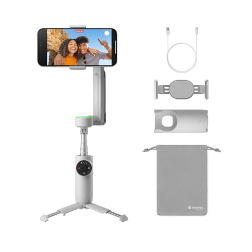 Insta360 Flow Pro - AI-Powered Gimbal Stabilizer for Smartphone, Apple DockKit Enabled, 360º Infinite Pan Tracking, 3-Axis Stabilization, Built-in Tri