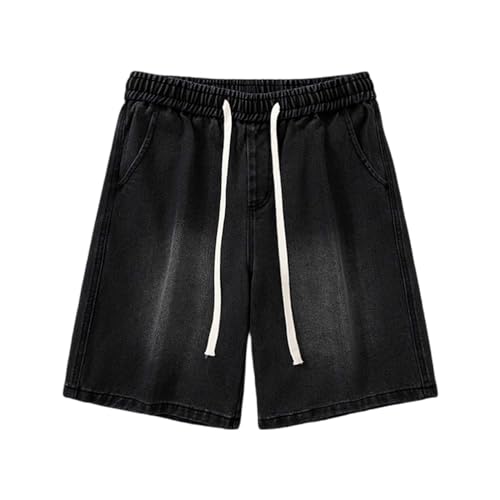 Short en jean droit homme confortable pour les vacances et loisirs
