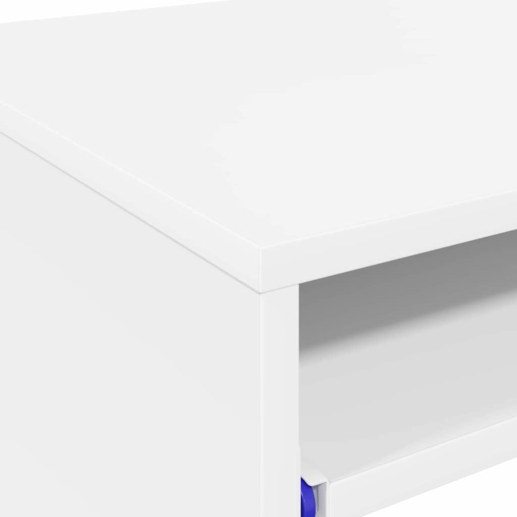 Computertisch Home Office Schreibtisch Holzwerkstoff 77,5 x 43 x 79 cm mit Regalbrettern und strukturierter Oberfläche, Stabiler Rahmen für Bürogeräte, pflegeleicht
