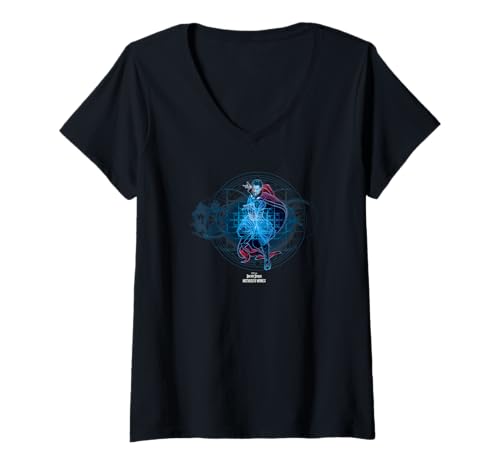 T-shirt Doctor Strange femme col V Marvel imprimé graphique style vintage chic