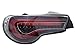 LED Tail Lights Valenti Sequential Signal Black Housing/Red Bar Compatible With 2013-2020 Toyota 86 FRS BRZ