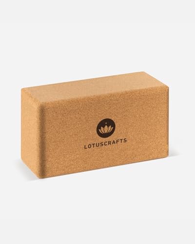 Lotuscrafts® Yoga Block Kork 2er Set oder Einzeln, Korkblock in...