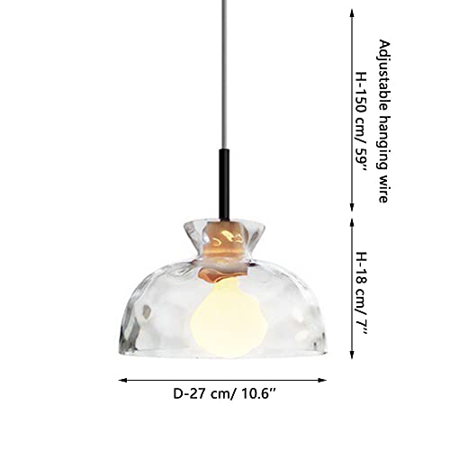 Lustre transparent postmoderne minimaliste au design ondulé haut de gamme - 5