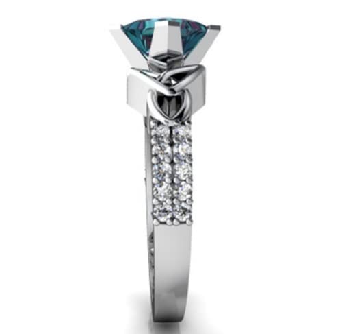 Awmnjtmgpw Fashion Retro Women 925 Sterling Silver Celtic Cut Rainbow Topaz Cubic Zircon Blue Topaz Women's Wedding Engagement Ring Size 6-10 (Size 9)4