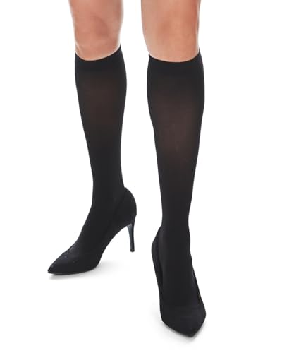 Image of MeMoi Women's Microfiber Opaque 60 Denier Knee Highs