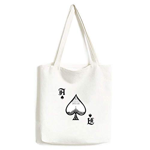 Sac à main lavable Believe Impossible en toile de cabas noir et blanc