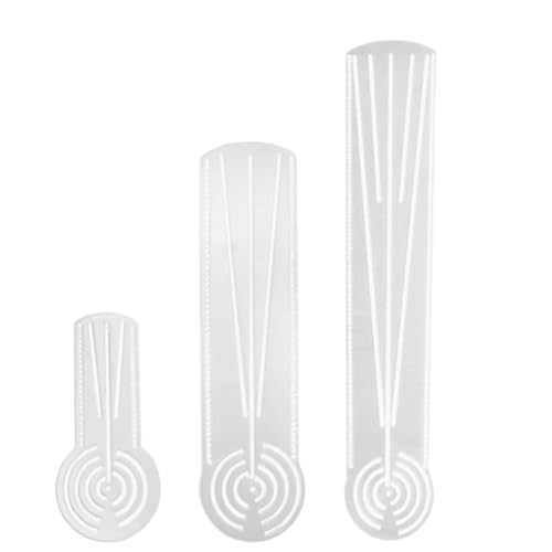 Hipzeepo Règle à Points Mandala avec Trous, Outil de Règle Mandala, Créateur de Cercles pour Art de Points, Rapporteur de Droit.