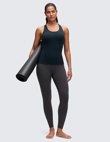 Image of CRZ YOGA Butterluxe Racerback Tank Tops | Light Support, Built in Bra, Removable Pads, Yoga, Extremely Soft, Scoop Neck, for Women