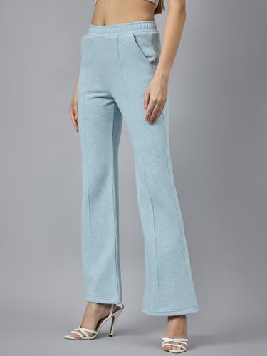Image of 98 Degree North Women Flared Fleece Track Pants-GL1315-ALMOND