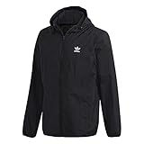 3-Streifen entlang der Ärmel Adidas Essential Trefoil Windbreaker Jacke (L, Black)