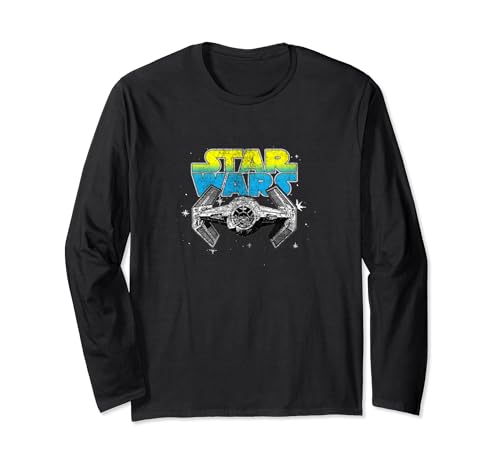 Star Wars Tie Fighter Yellow Blue Logo Long Sleeve T-Shirt