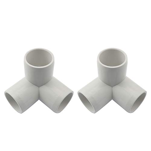 DTTRA 2pcs 3-Way 1 Inch PVC Pipe Fittings PVC Pipe Connectors DIY Pipe Furniture Fittings PVC Elbow Fittings