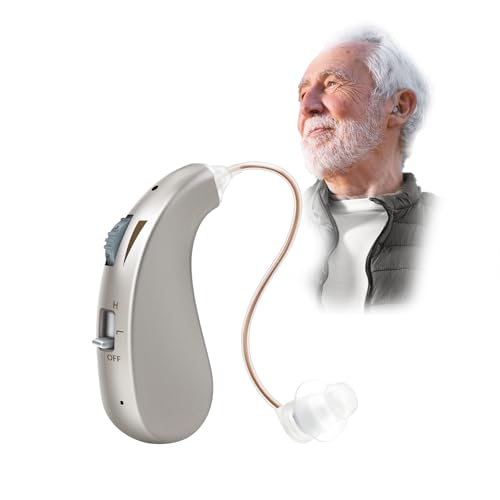 Britzgo VHP-1206 Dispositivo Recargable de Gancho，Tecnología de Procesamiento Digital de Señal，40 h de Batería，Doble Modo de Sonido，Diseño Ligero y Cómodo