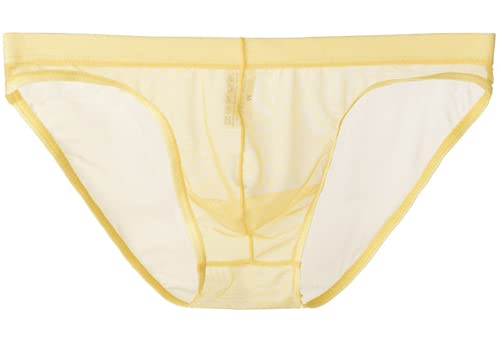 lclvld Slip pour Hommes Taille Basse sous-vêtements Sexy Transparent en Soie glacée Respirant