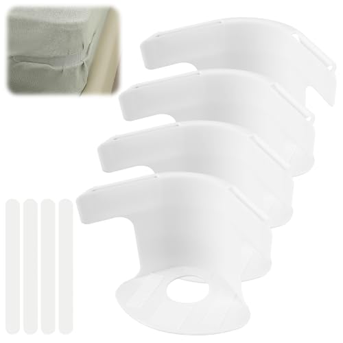 Ferma Lenzuola X Angoli con Strisce di Blocco (Bianco)