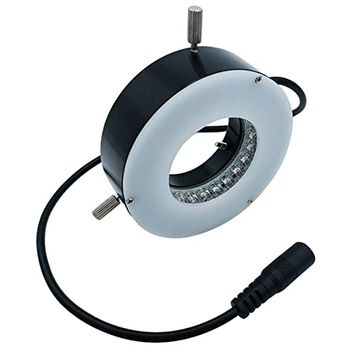 Microscope Microscope Illuminators LED Ring Light-Inner 40mm 3W LED Ring Light Source with Diffuser Brightness Adjustable 48 Beads Ring Lamp for Microscope Industrial Camera