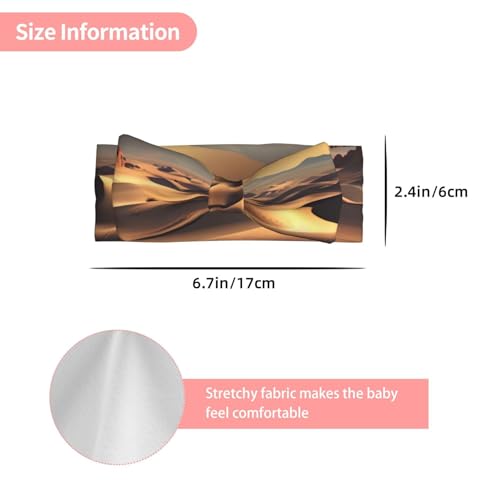 Sahara Desert Prints Baby Bow Headband - Super Stretchy Soft Bows Hair Accessories for Newborn Infant Toddlers Kids Girls - Elastic and Skin-Friendly3