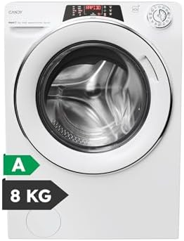 Candy RapidO RO1486DWMCT/1-S Lavadora 8 KG, 1400 RPM,Pantalla Smart Text, Panel Smart Touch, Wi-Fi, Snap & Wash, 16 Ciclos, 9 Rápidos, Motor Inverter...