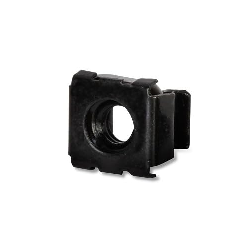 SR-IT-CAGENUT-200 Metal Cage Nuts, 12-24 Thread Size, 200-Pack, for Network Rack Enclosures