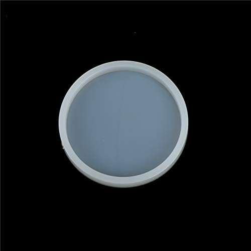 CCCYMM Set of 8 4X4in/3.2x3.2in Silicone Resin Coaster Moulds Including Round and Square Shape for DIY Coaster Home Decoration