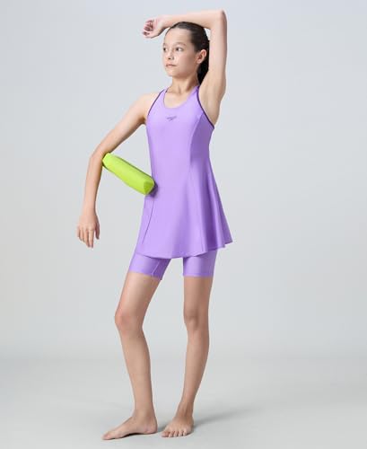 Image of Speedo Girl's Endurance 10 Racerback Swimdress with Boyleg