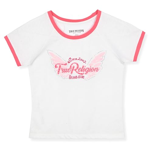 Image of True Religion Girls Jeans Shorts Set Girls Denim Short and Fashion Tee Shirt Clothing Set for Kids