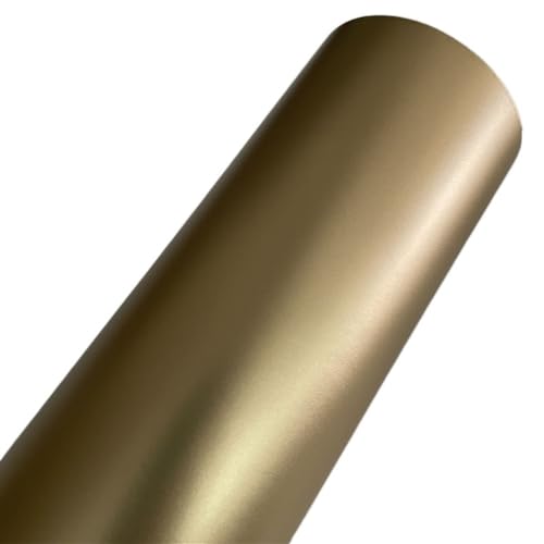 Covering Carbone Film d'emballage en vinyle métallisé or mat miroir holographique Chrome or voiture emballage feuille rouleau auto-adhésif autocollant(Champagne Gold,10cm x 152cm)