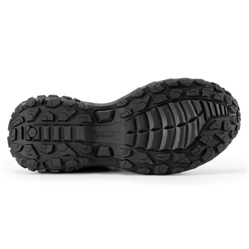 FitVille Tênis masculino extra largo, impermeável, sem cadarço, para caminhadas ao ar livre, para pé