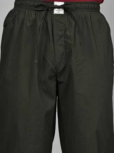 Image of Majestic Man Men Mid Rise Comfort Fit Solid Pure Cotton Casual Style Lounge Pants