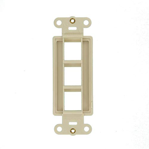 Leviton QuickPort Decora insert pour regrouper 3 câbles réseau amande
