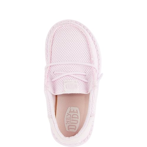 HEYDUDE HEYDUDE Boy's Wally-Youth Funk Mono Light Pink Size 11 | Youth's Shoes | Youth Slip-on Loafers | Comfortable & Light-Weight