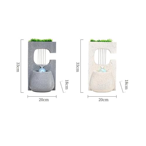 Fontaine de table cascade design compact gris minimaliste - 3
