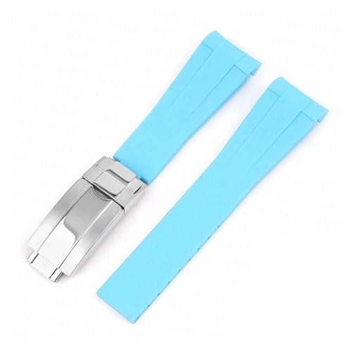 [���g ��-��] 20mm ���o�[�E�H�b�`�o���h �I���K�W���C���g���[���X�E�H�b�`�v���l�b�g�X�g���b�v �J�[�u�G���h �h�� TPU �V���R���u���X���b�g �����b�N�X�E�H�[�^�[�S�[�X�g�Ή�(Light blue)