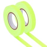 PATIKIL Glow in the Dark Gaffers Tape, 0.4 Inch x 65.6 Feet Colored Cotton Glow Tape Markers Fluorescent Glow in the Dark Tape Stickers for Party Decorations, Yellow