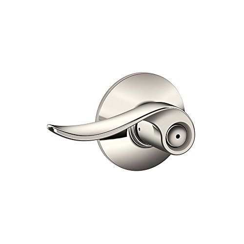Hot Deals SCHLAGE F40 SAC 618 Sacramento Lever Bed and Bath, Polished Nickel 2.7 x 5.2 x 2.8 inches